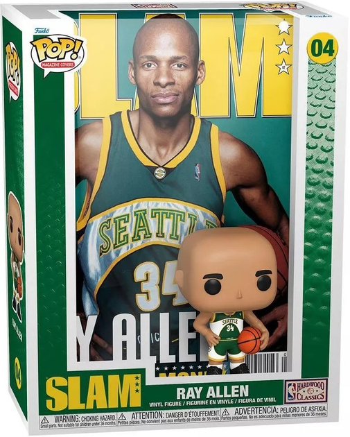 Figurka do gier Funko Pop Cover NBA Slam Ray Allen 9.5 cm (0889698646956) - obraz 1