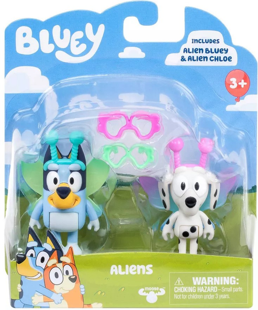 Zestaw Moose Bluey Kosmici Bluey I Chloe 2 figurki Bluey + Chloe 6.4 cm (0630996176177) - obraz 1