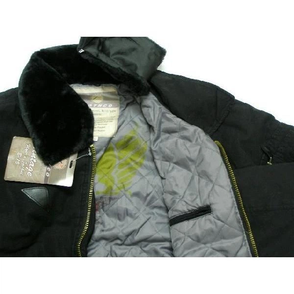 Куртка-бомбер Rothco винтажная хлопковая Vintage B-15A Bomber Jacket L черный - изображение 2