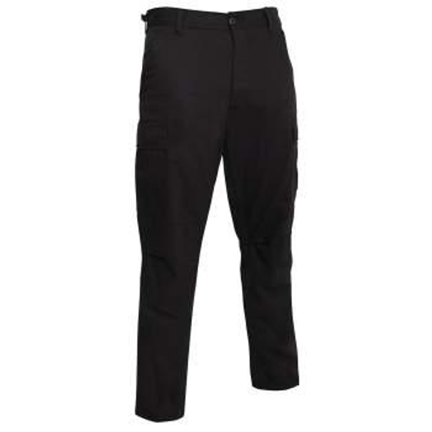 Тактичні штани Rothco Rip-Stop BDU Pant R/S Black рипстоп чорні M - зображення 1