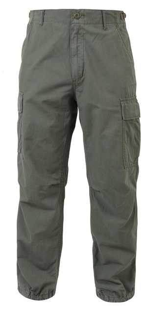 Штани тактичні Rothco ріпстоп Vintage Vietnam Fatigue Pant Rip-Stop Olive Drab XL - зображення 2