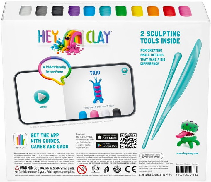 Набір Hey Clay Прибульці Пластилін + аксесуари 15 шт. (5904754607865) - зображення 4