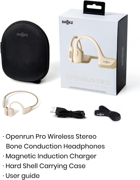Костные наушники Shokz OPENRUN PRO 2022 Beige купить в