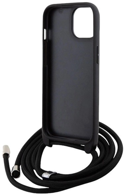 Etui Karl Lagerfeld Crossbody Saffiano Metal Pin Karl & Choupette do Apple iPhone 15 Plus Black (3666339165765) - obraz 6