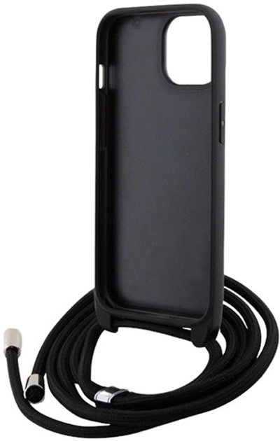 Панель Karl Lagerfeld Crossbody Saffiano Metal Pin Karl & Choupette для Apple iPhone 15 Black (3666339165871) - зображення 6