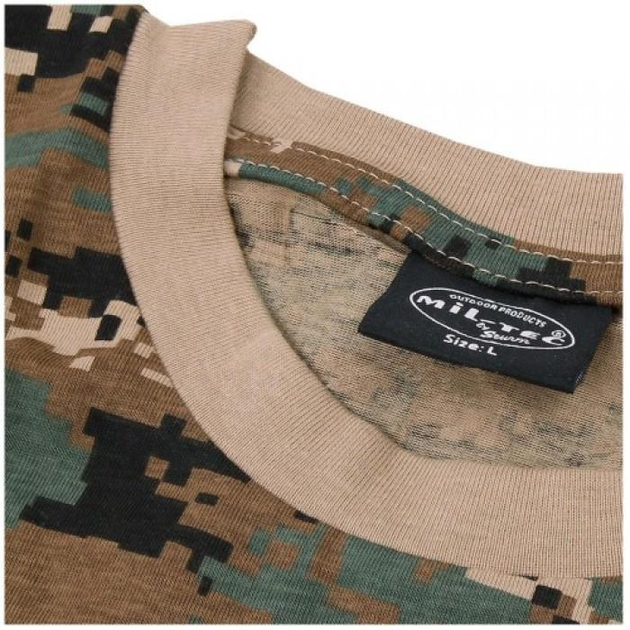 Футболка тактическая MIL-TEC камуфляж марпат Digital woodland MARPAT S - изображение 2