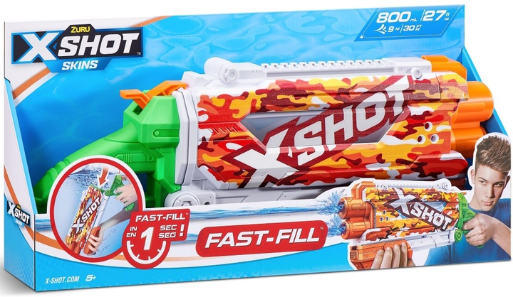 Wyrzutnia wodna Zuru X-Shot Skins Fast Fill Pump Action Szybkie napełnianie (0193052044211) - obraz 6