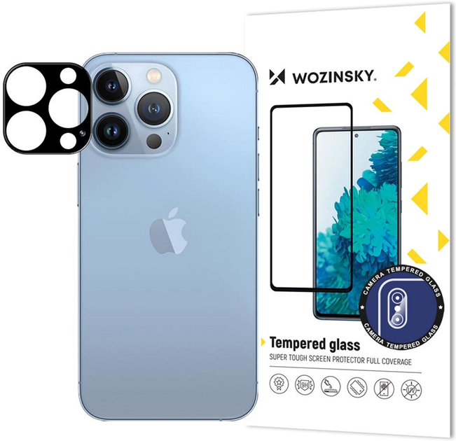 Захисне скло Wozinsky Full Camera Glass для Apple iPhone 15 Pro Max Black (9145576282243) - зображення 1