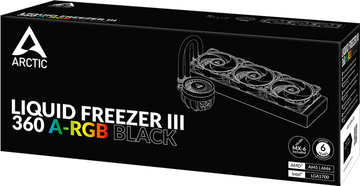 Układ chłodzenia wodą Arctic Liquid Freezer III 360 A-RGB Black (ACFRE00144A) - obraz 13