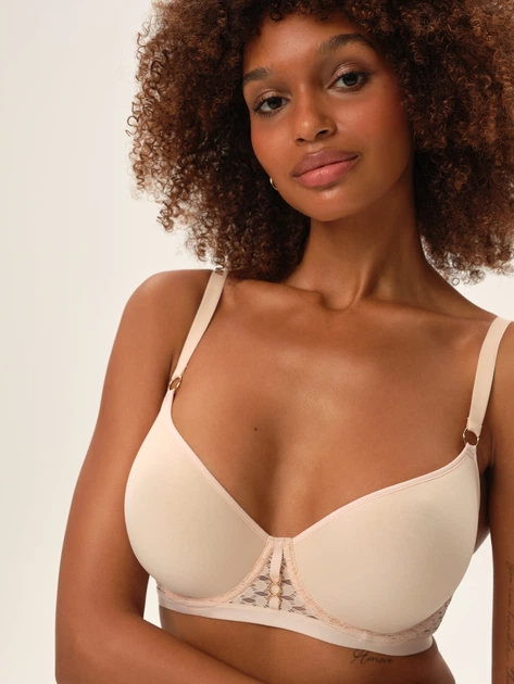 Biustonosz damski z fiszbinami Push-up Esotiq 41739-02X 75I Beżowy (5903972304747) - obraz 3