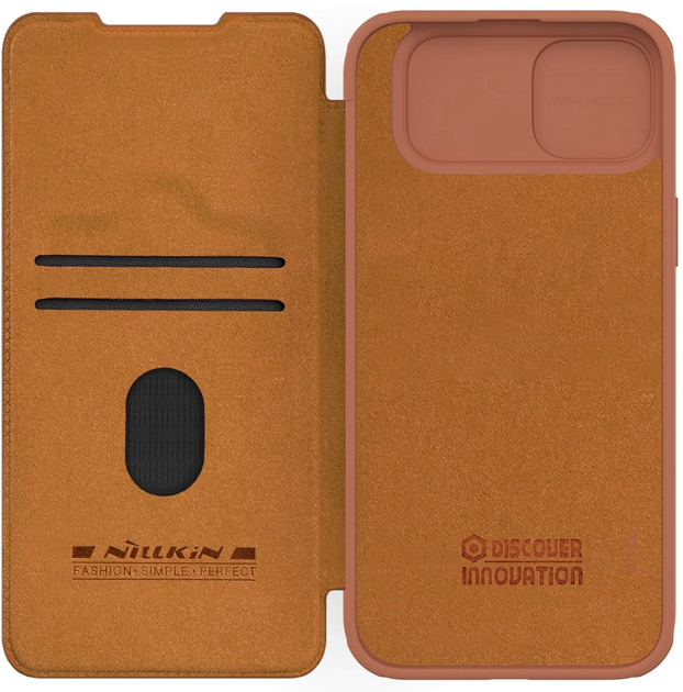 Чохол-книжка Nillkin Qin Pro Leather для Apple iPhone 15 Plus Brown (6902048265240) - зображення 2