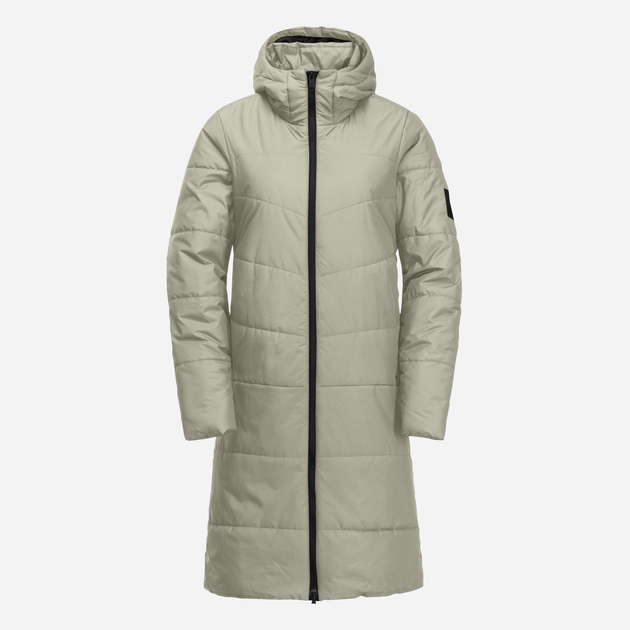 Акція на Куртка демісезонна довга з капюшоном жіноча Jack Wolfskin Deutzer Coat W 1207501_A0029 S Бежева від Rozetka