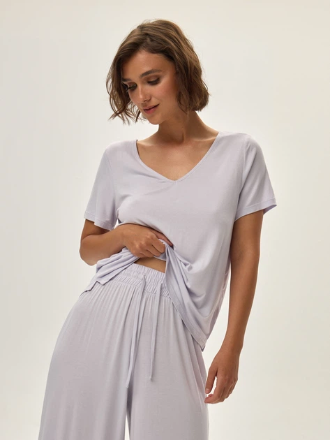 Piżama damska z długimi spodniami i krótkim rękawem Esotiq 42062-09X S Szara (5903972317211) - obraz 3