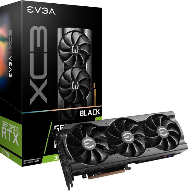 Відеокарта EVGA RTX 3070 XC3 BLACK GAMING (08G-P5-3751-KR) (GDDR6, 256 bit, PCI-E 4.0) - зображення 2