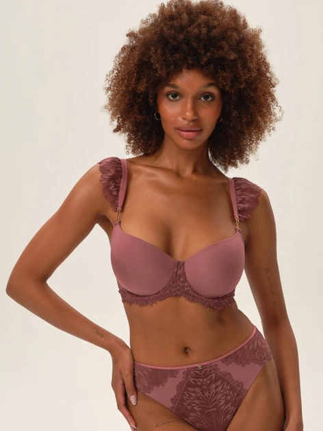 Biustonosz damski z fiszbinami Push-up Esotiq 42175-34X 75E Fioletowy (5903972296059) - obraz 4