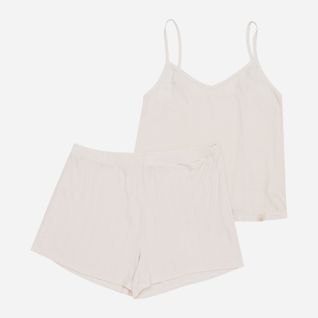 Piżama damska z szortami i krótkim rękawem Esotiq 42194-08X M Beżowa (5903972313466) - obraz 6