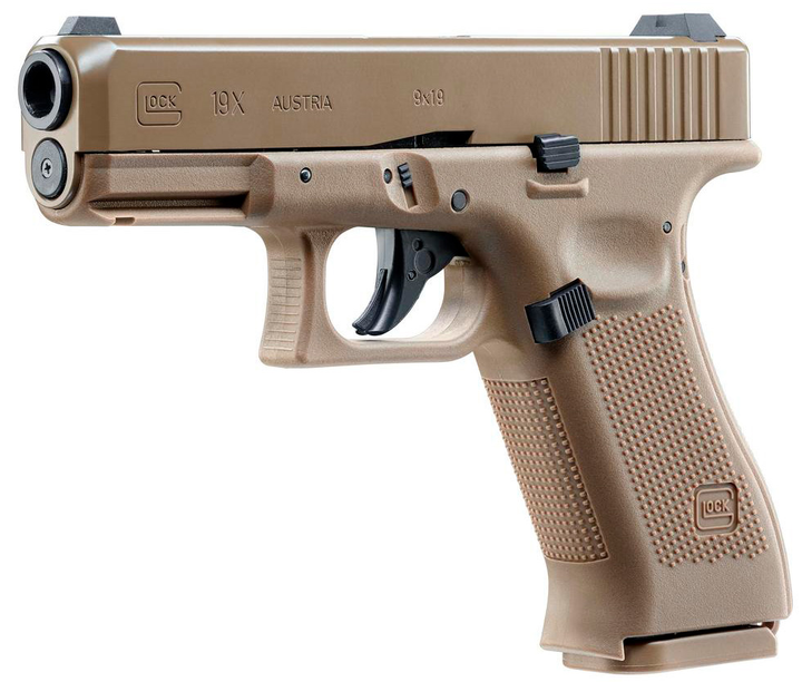 Пистолет пневматический Umarex Glock19X Tan Blowback кал. 4.5 мм ВВ - изображение 2