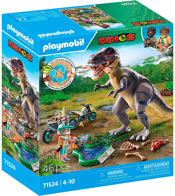 Klocki Playmobil Dinos T-Rex W poszukiwaniu T-Rexa 46 elementów (4008789715241) - obraz 1