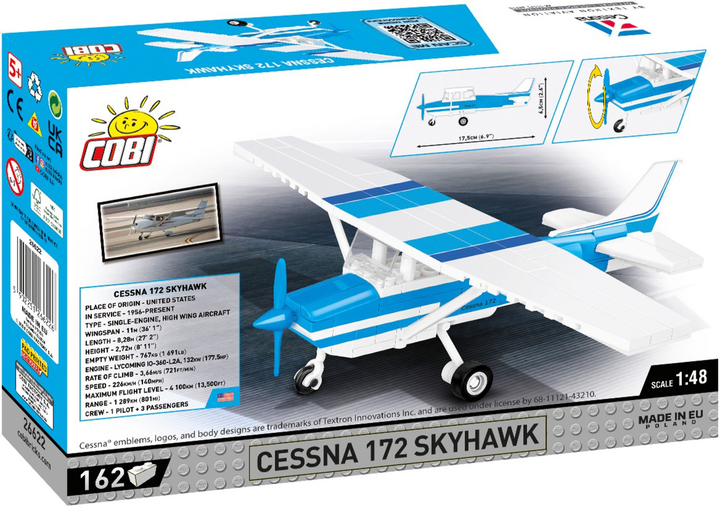 Конструктор Cobi Cessna 172 Skyhawk 162 шт (5902251266226) - зображення 2