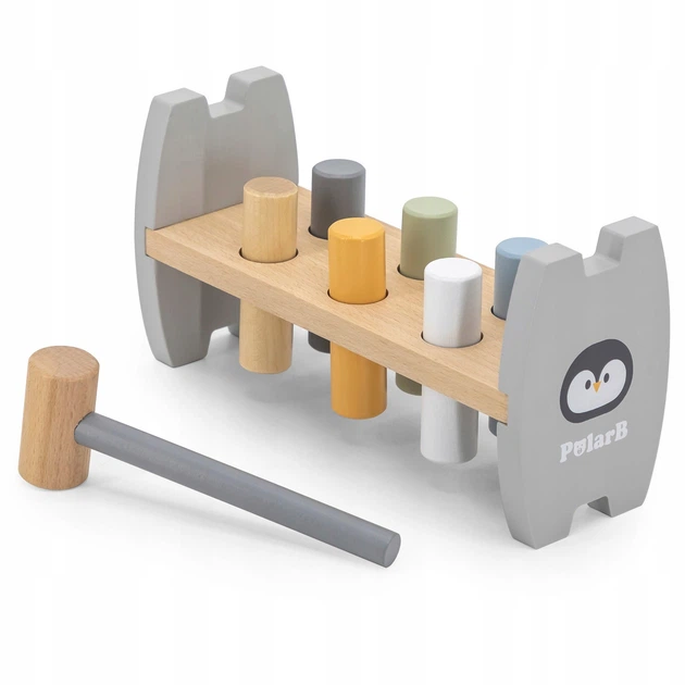 Дерев'яний молоток Viga PolarB Пінгвін Монтессорі розвиваюча гра
