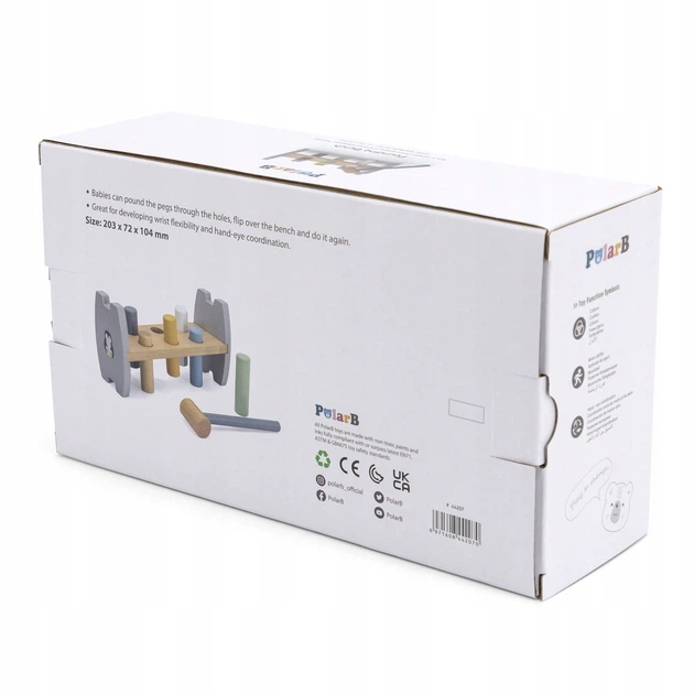 Дерев'яний молоток Viga PolarB Пінгвін Монтессорі розвиваюча гра