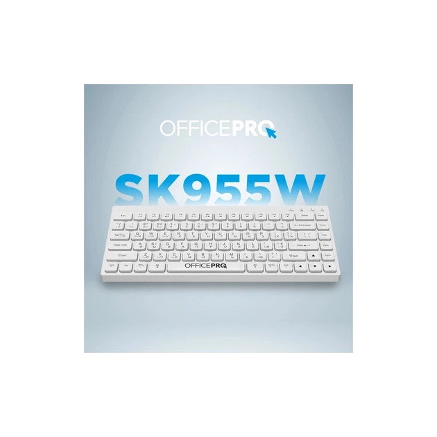 Клавиатура OfficePro SK955W Wireless/Bluetooth White (SK955W) - изображение 8