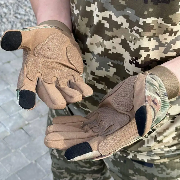 Рукавички тактичні Helikon-Tex Range Tactical Gloves - PenCott WildWood / Coyote A, розмір S - изображение 3