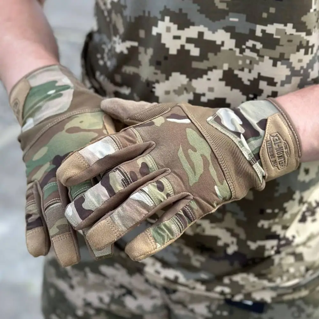 Рукавички тактичні Helikon-Tex Range Tactical Gloves - PenCott WildWood / Coyote A, розмір S - изображение 6
