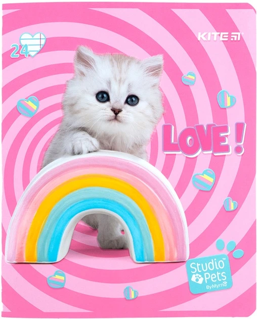 Набір шкільних зошитів Kite "Studio Pets", 24 аркуші, лінія, 20 шт (SP24-239) - зображення 13