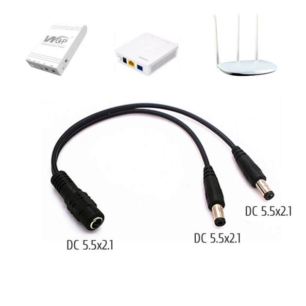 Кабель разделитель питания DC(in)5.5x2.1 to 2DC(out) 5.5x2.1 для роутеров, UPS, других устройств - Фото 1 Кабель разделитель питания DC(in)5.5x2.1 to 2DC(out) 5.5x2.1 для роутеров, UPS, других устройств - изображение 1