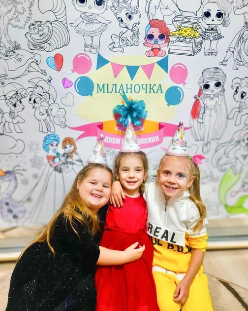 Мега раскраска именная фотозона банер на День рождения Ассорти Принцесс Дисней Лол 120 х150 см - изображение 3