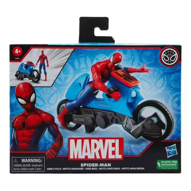 Фигурка Hasbro Человек паук с мотоциклом, 15 см - Marvel Spider-Man Web Cycle - изображение 2