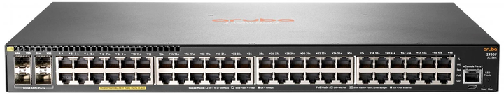 Przełącznik HP Aruba Enterprise 2930F 48G PoE+ 4SFP+ Switch - Fiber Optic JL256A (190017007267) - obraz 1