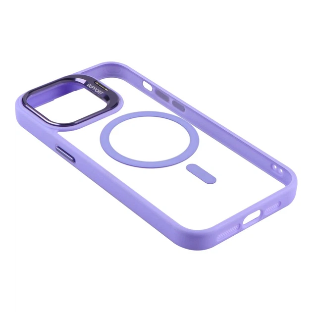 Чохол TPU+PC+Metal Stand Case with MagSafe and Camera Lenses для iPhone 14 Pro Max Колір Grey - изображение 13