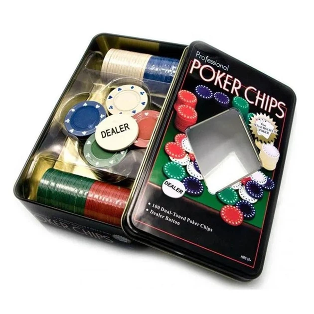 Покерний набір для покеру, 100 фішок, металевий кейс "Poker Chips" - зображення 10