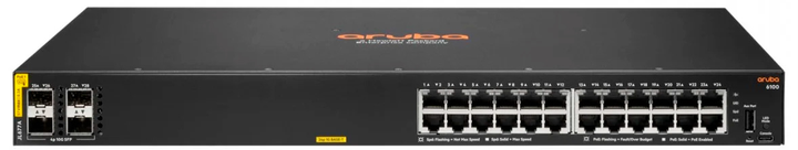 Przełącznik HP Aruba 6100 Managed 24G 4SFP+ PoE+ 370W Switch JL677A (190017348483) - obraz 1