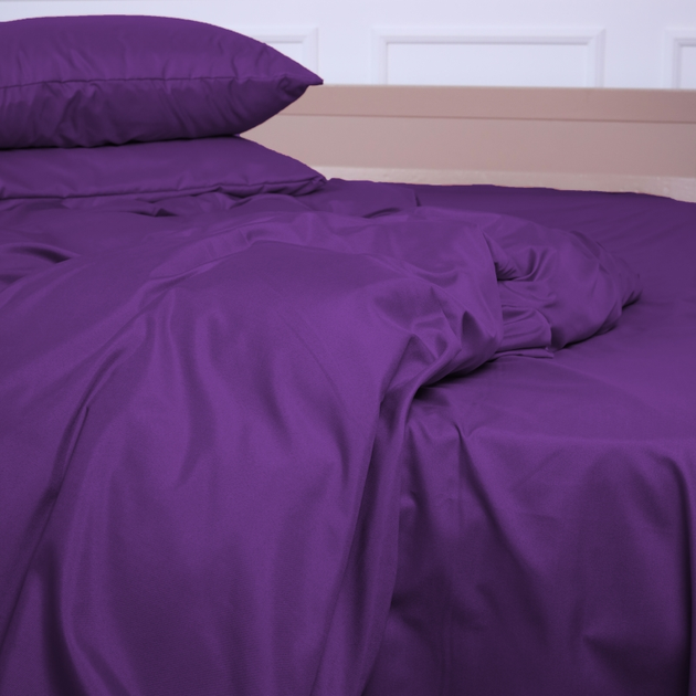 Акція на Простирадло на резинці MirSon Mikrosatin Premium №19-3424 Sunset Purple 140х200х25 від Rozetka