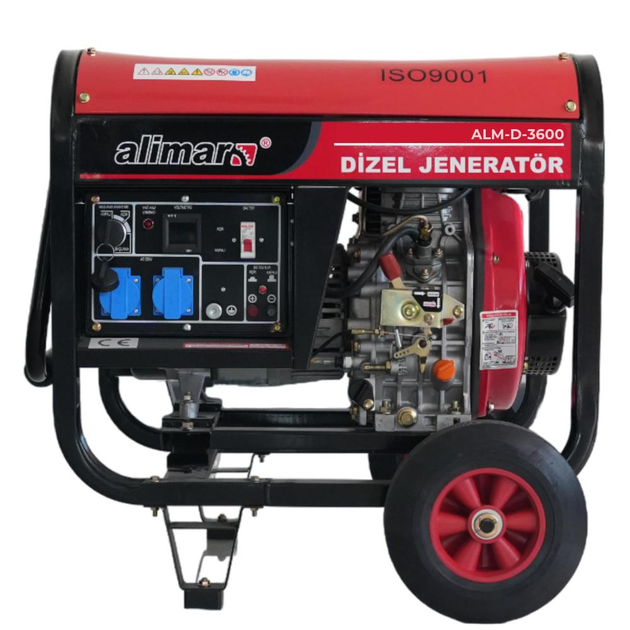 Генератор дизельный электрогенератор Alimar alm-dm-3600 4 ква портативная электростанция для дома квартиры дизельгенератор 3 4 квт 220 вольт + моторное масло - изображение 2