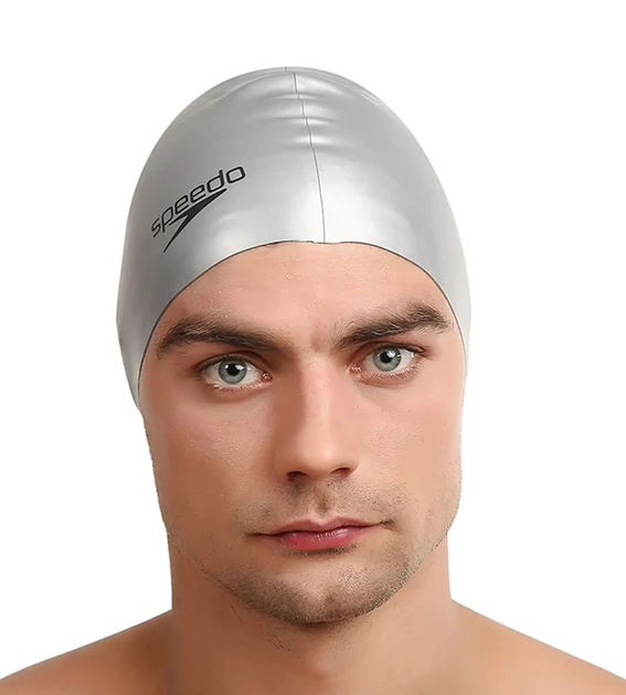 Шапочка для плавания Speedo Plain Flat Silicone Cap (8-709911181) Silver - Фото 5 Шапочка для плавания Speedo Plain Flat Silicone Cap (8-709911181) Silver - изображение 5