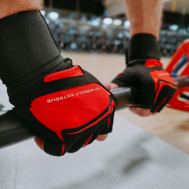 Rękawiczki treningowe SportVida SV-PA0202 L Czerwone (5903949200812) - obraz 8