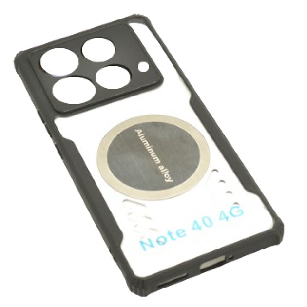 Чехол - накладка Acryl Cooling Armor для Infinix Note 40 с магнитной пластиной, Black - Фото 4 Чехол - накладка Acryl Cooling Armor для Infinix Note 40 с магнитной пластиной, Black - изображение 4