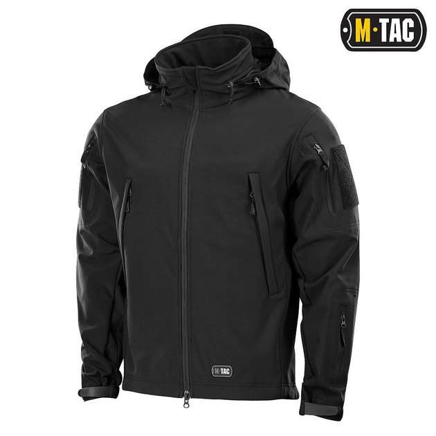 Тактична M-Tac куртка Soft Shell Black чорна L - зображення 1