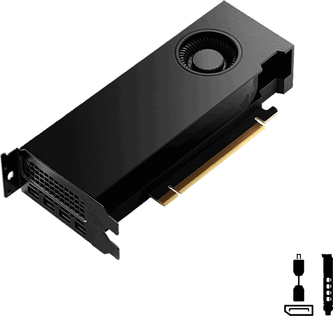 Відеокарта PNY PCI-Ex NVIDIA RTX 4000 Ada SFF 20GB GDDR6 (160bit) (4 x miniDisplayPort) Full Retail (VCNRTX4000ADALP-PB) - зображення 3