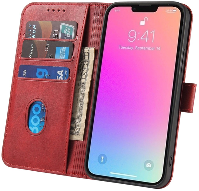 Чохол-книжка Hurtel Magnet Case для iPhone 15 Pro Max Red (9145576279311) - зображення 2