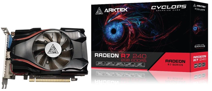 Видеокарта Arktek PCI-Ex AMD R7 240 Single Fan 1GB GDDR5 (128bit) (730/4600) (VGA, DVI, HDMI) (AKR240D5S1GH1) - изображение 3