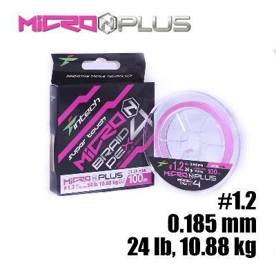 Шнур плетеный Intech MicroN Plus PE X4 100m (1.2 (24lb / 10.88kg)),FS0649999 - изображение 3