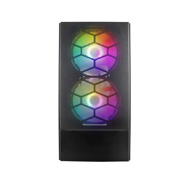 Корпус 1stPlayer X4-M-BK-2F1P-1F1 Black без БП - зображення 6