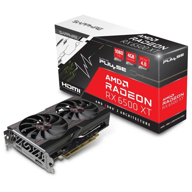 Видеокарта AMD Radeon RX 6500 XT Sapphire PULSE GAMING OC, 4GB GDDR6, 64 bit, PCI-Express 4.0 x4 (11314-01-20G) - изображение 5