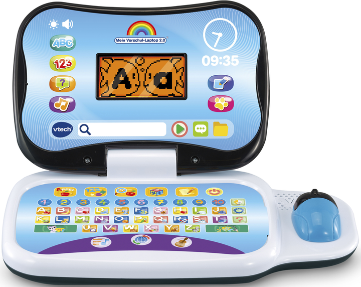 Komputer edukacyjny Vtech Ready Set School Mój laptop 2.0 dla przedszkolaków Szaro-Czarny (3417765248047) - obraz 1