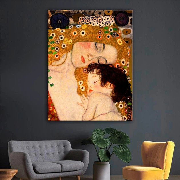 Картина Густав Клімт Мама і дитя 90x60 см (Код товара: idea-43 01620) - зображення 2